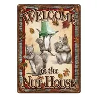 1530 Rivers Edge Nut House 12 X 17 Tin Sign