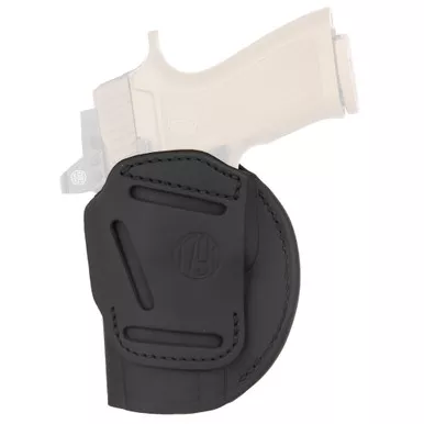 1791 4 Way IWB / OWB Leather Holster - Size 6, Leather Construction, Stealth Black, Right Hand