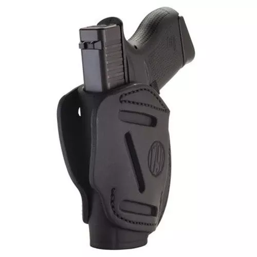 1791 Gunleather 3WH2SBLA 3-Way IWB/OWB Size 02 Stealth Black Leather Belt Loop Compatible w/ Ruger LCP Compatible w/ Glock 42 Compatible w/ S&W Bodyguard Ambidextrous Hand