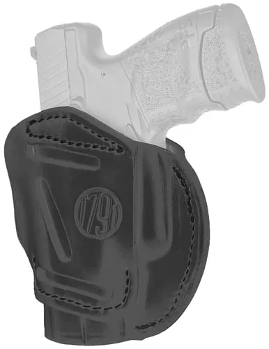 1791 Gunleather 3WH3SBLA 3-WayIWB/OWB Size 03 Stealth Black Leather Belt Loop Compatible w/ Glock 26 Compatible w/ Ruger LC9 Compatible w/ S&W M&P Shield Ambidextrous Hand