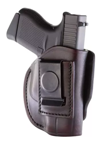 1791 Gunleather 4WH2SBRR 4-WayIWB/OWB Size 02 Signature Brown Leather Belt Clip Compatible w/Ruger LCP/S&W Bodyguard/Glock 42/43/43XRight Hand