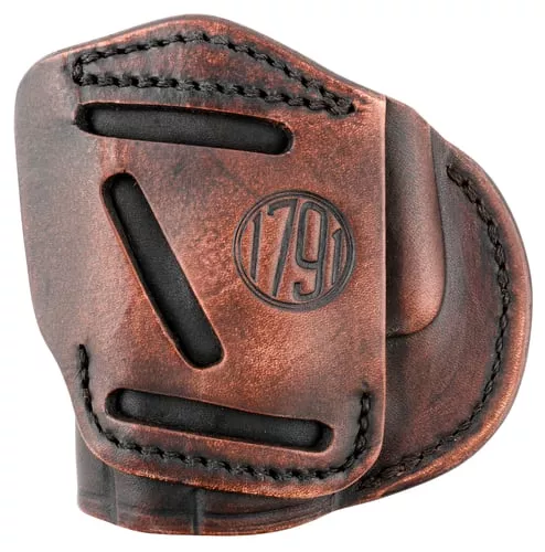 1791 Gunleather 4WH4VTGR 4-WayIWB/OWB 04 Vintage Leather Belt Clip Compatible w/Springfield XDS/Springfield XD/Glock 26/S&W M&P Shield Plus