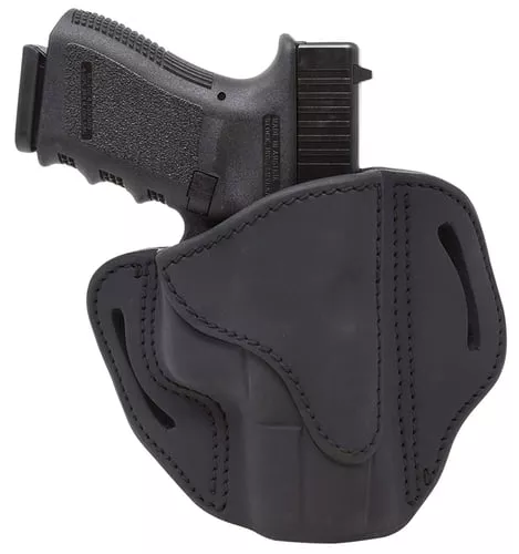 1791 Gunleather BH21SBLR BH2.1OWB Size 2.1 Stealth Black Leather Belt Slide Compatible w/Glock 17/S&W M&P Shield/Springfield XD Right Hand