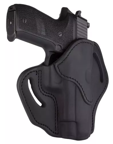 1791 Gunleather BH23SBLR BH2.3OWB Size 2.3 Stealth Black Leather Belt Slide Compatible w/Glock 17/Sig P226/HK VP9 Right Hand