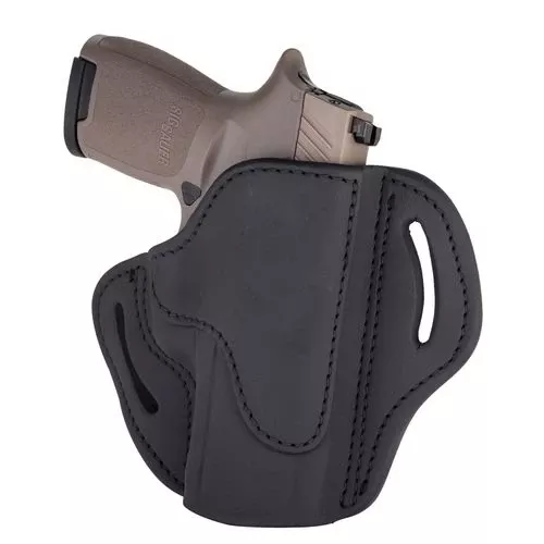 1791 Gunleather BH24SSBLR BH2.4S OWB Open Top 2.4 Stealth Black Leather Belt Slide Fits FN 509/Springfield XD-M/HK VP9SK