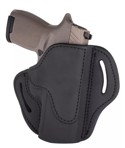 1791 Gunleather BH24SSBLR BH2.4SOWB Open Top 2.4 Stealth Black Leather Belt Slide Fits FN 509/Springfield XD-M/HK VP9SK