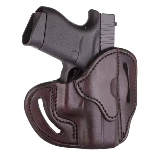1791 Gunleather BHCSBRR BHC OWB Size C Signature Brown Leather Belt Slide Compatible w/Glock 43/Sig P365/Walther PPK Right Hand