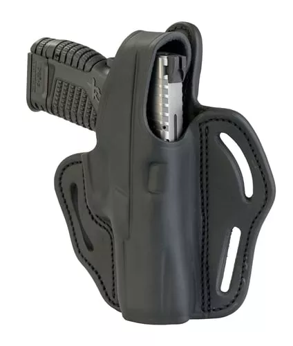 1791 Gunleather BHX3SBLR BHXOWB Size 03 Stealth Black Leather Belt Slide Compatible w/Glock/S&W M&P Shield Right Hand