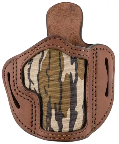 1791 Gunleather MOBH21BRWR BH2.1 Optic Ready OWB Size 2.1 Brown/Mossy Oak Leather Belt Slide Compatible w/Glock 17/Springfield XD/S&W Shield Right Hand