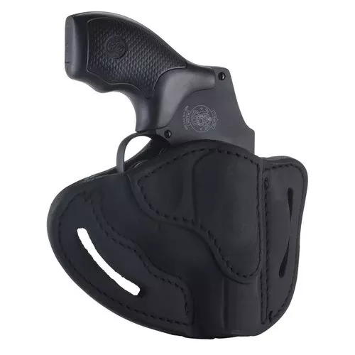 1791 Gunleather RVH1SBLR RVH1 OWB Size 01 Stealth Black Leather Belt Slide Fits S&W J Frame/Ruger LCR/S&W 38 Belt Up to 1.75" Wide Right Hand