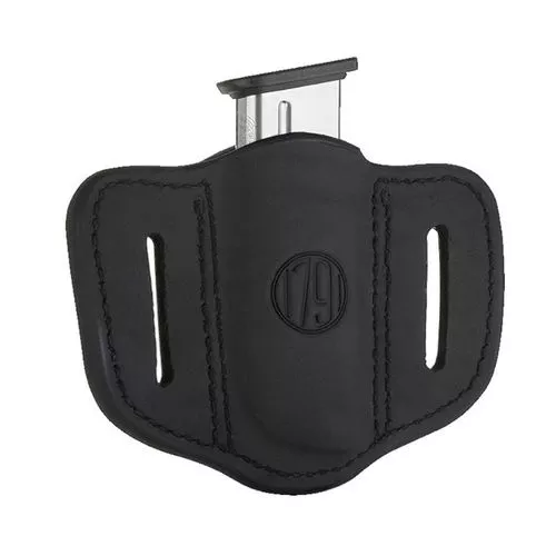 1791 Gunleather Single Stacked Magazine Single Magazine Pouch 1.1 OWB Ambidextrous Leather Black