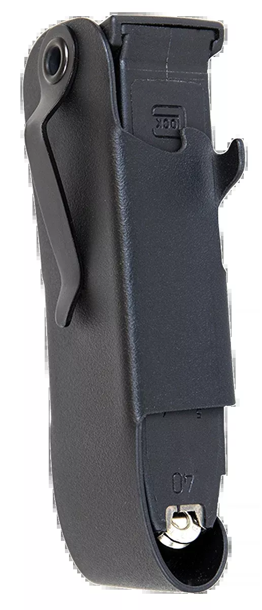 1791 Gunleather Snagmag Belt Clip Single Magazine Holster Black Leather - Right Hand, Glock 17/22/33