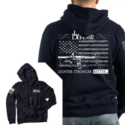 9 Line Daniel Defense Men's Old Glory Hoodie - Navy