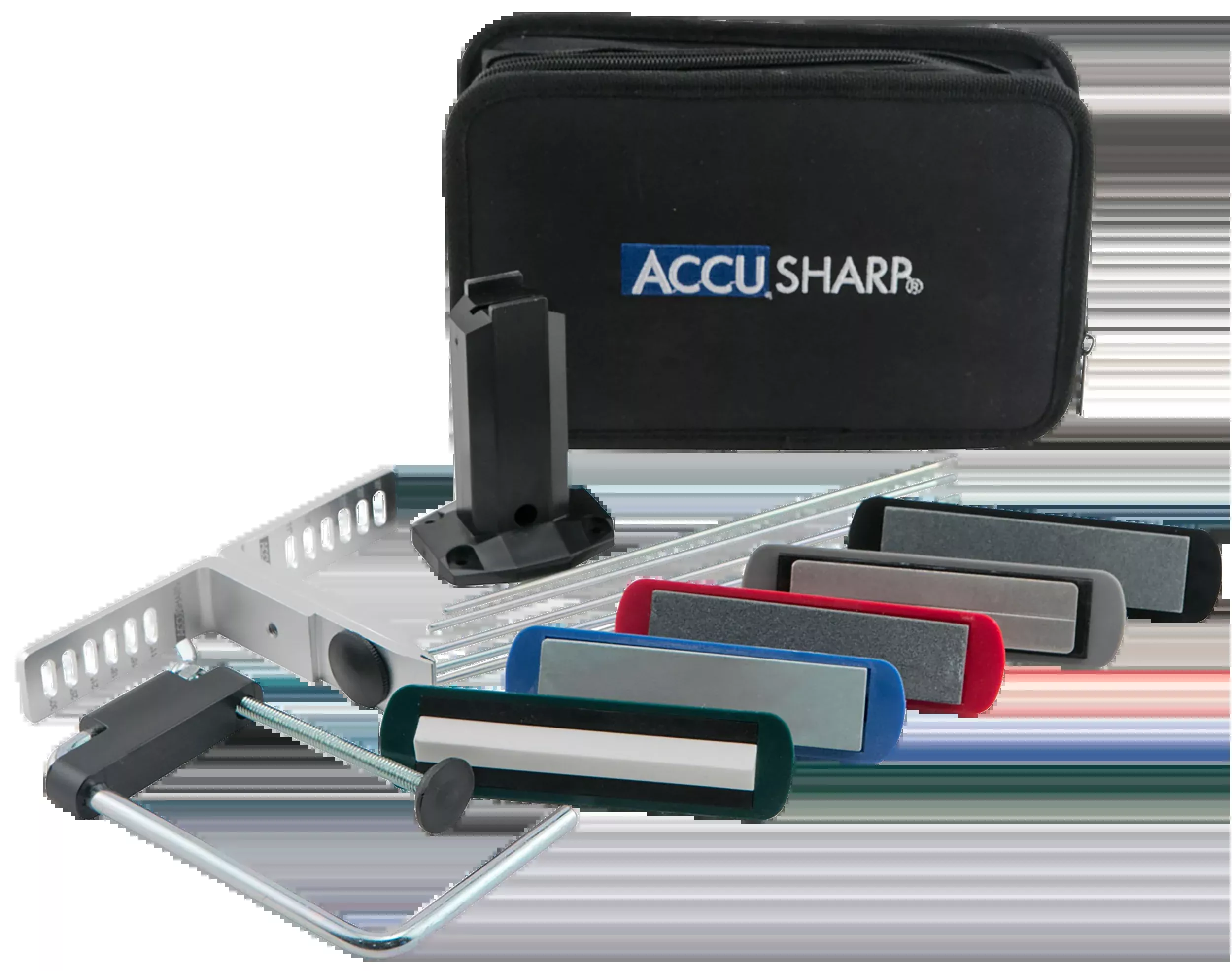 Accusharp 059C 5-Stone Precision Knife Sharpening Kit Extra Coarse to Ultra-Fine