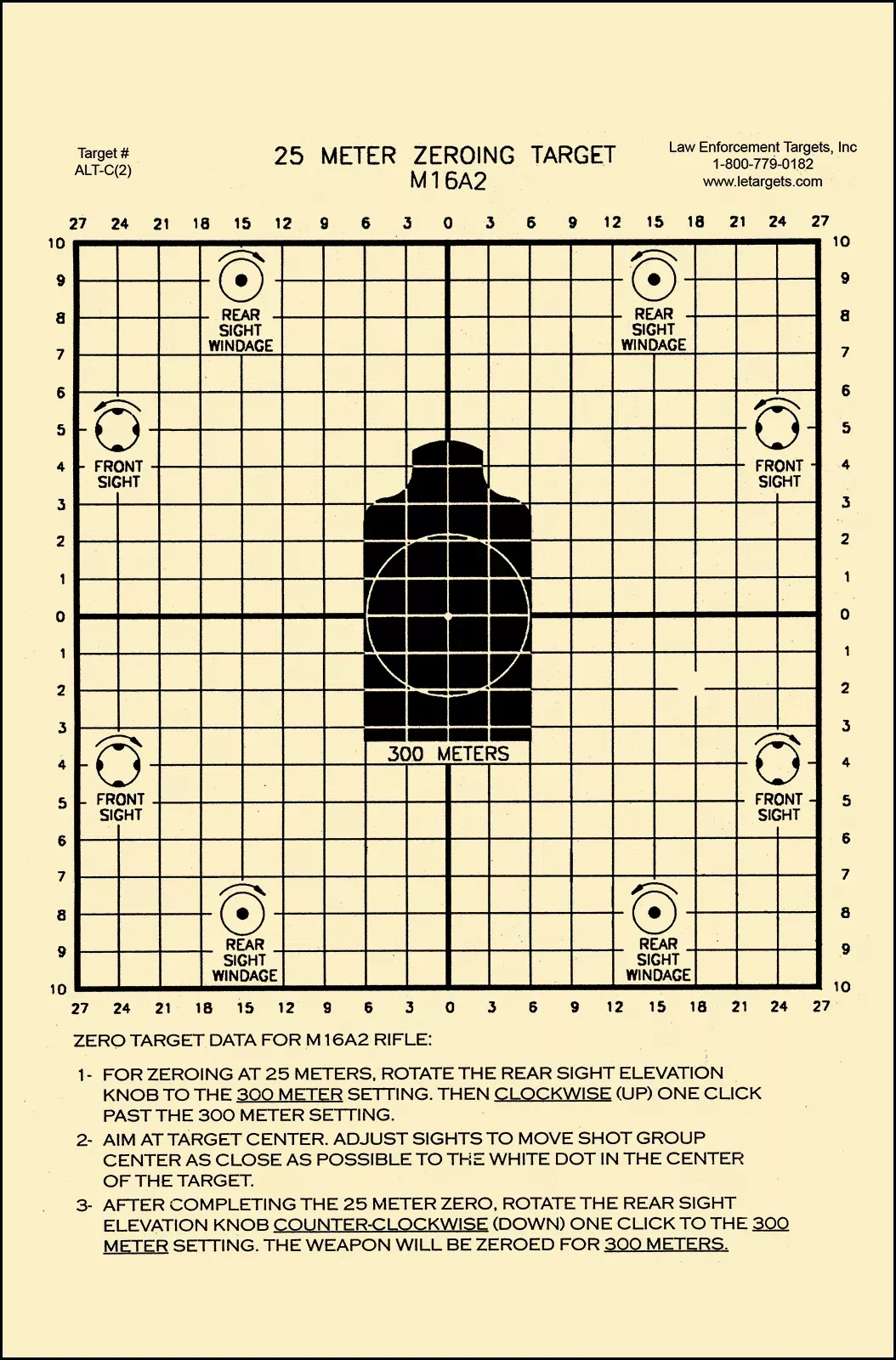 Action Target ALTC2100 Sighting Zeroing Center Mass Tagboard Hanging Target 25 Meter 8.75" x 11.5" Black/White 100/Box