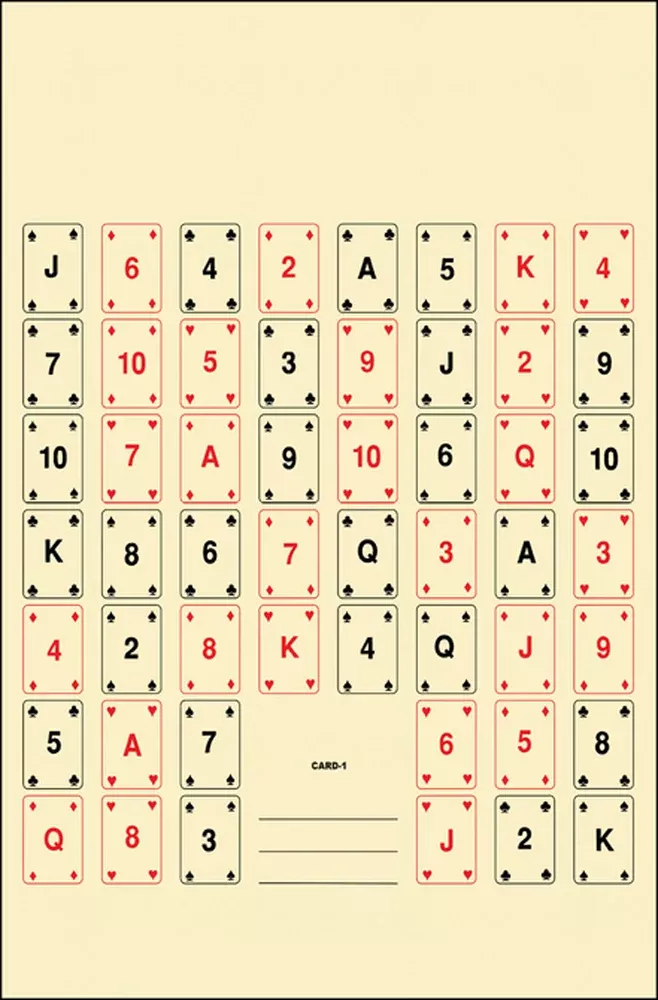 Action Target CARD1100 Entertainment 52 Playing Cards Paper Target 22.5" x 24" 100/Box