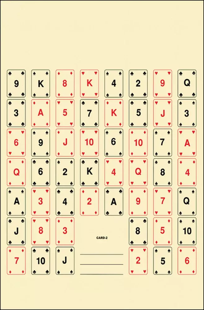 Action Target CARD2100 Entertainment 52 Playing Cards Paper Hanging Target 22.5" x 24" Multi-Color 100/Box