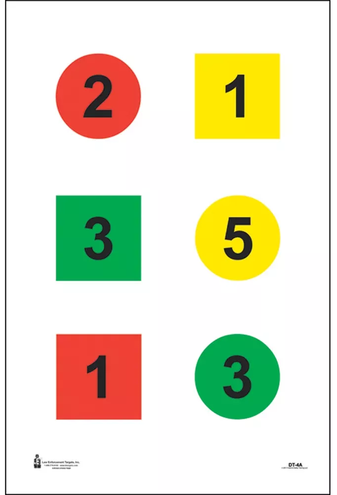 Action Target DT-4A Discretionary Command Training Paper Target 23" x 35" Multi-Color 100/Box