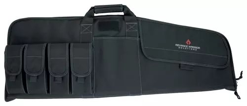Advance Warrior Solutions RA36RCBL Raptor36" Black Polyester for Tactical Rifle, 4 Mag Pouch