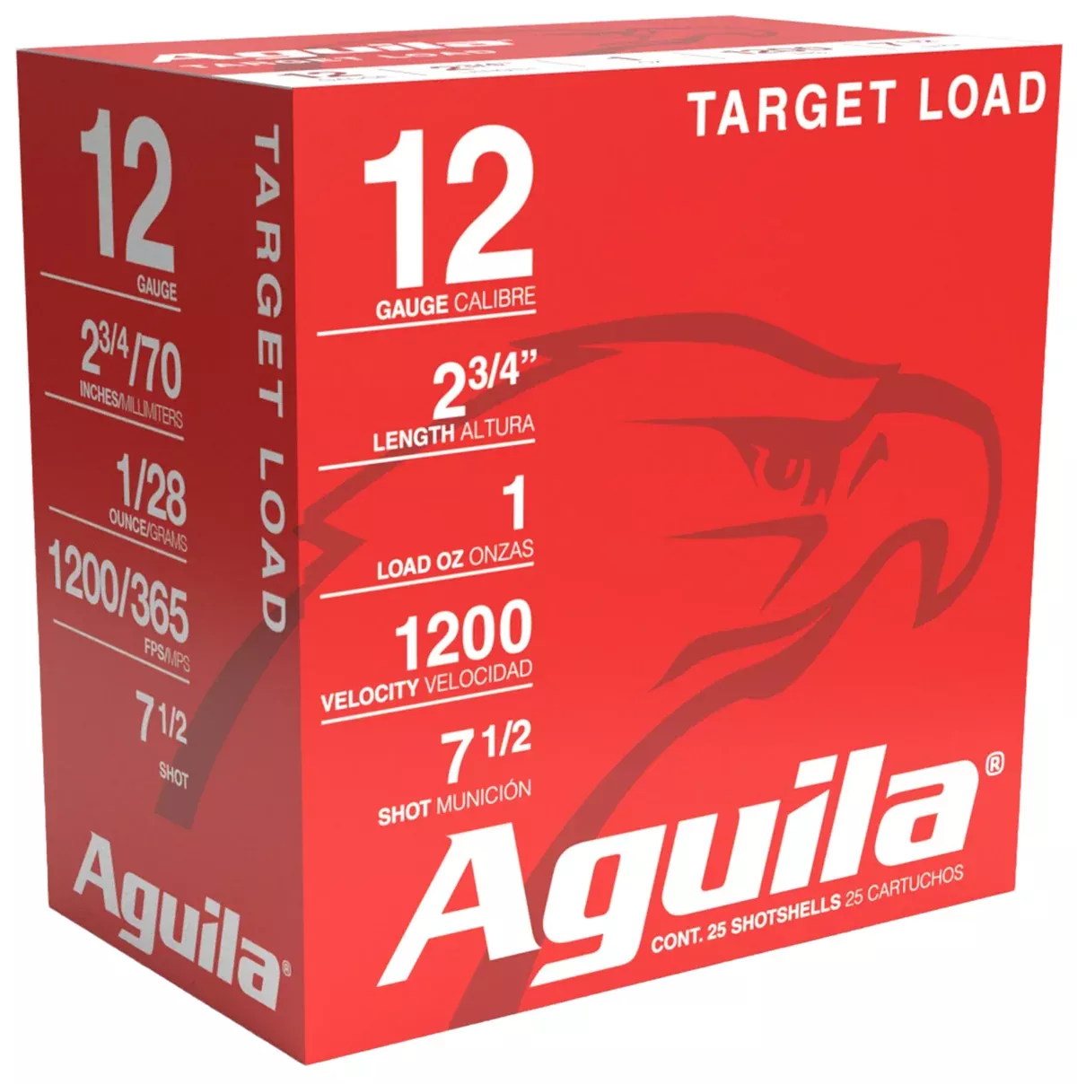 Aguila 1CHB1304 Target Load Competition 12Gauge 2.75" 1oz 7.5Shot 25 Per Box/10 Case