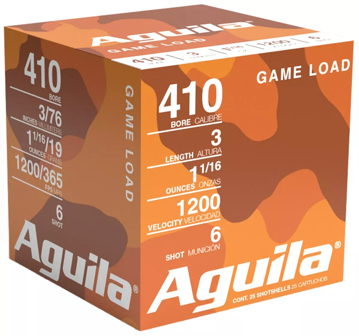 Aguila 1CHB4126 Game Load410Gauge 3" 11/16oz 6Shot 25 Per Box/10 Case