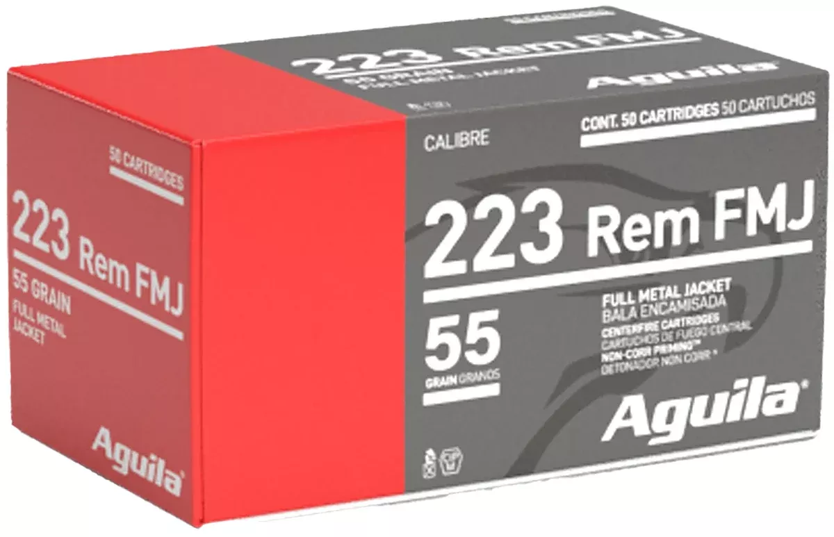 Aguila 1E223110 223Rem 55gr Full Metal Jacket 50 Per Box/20 Case