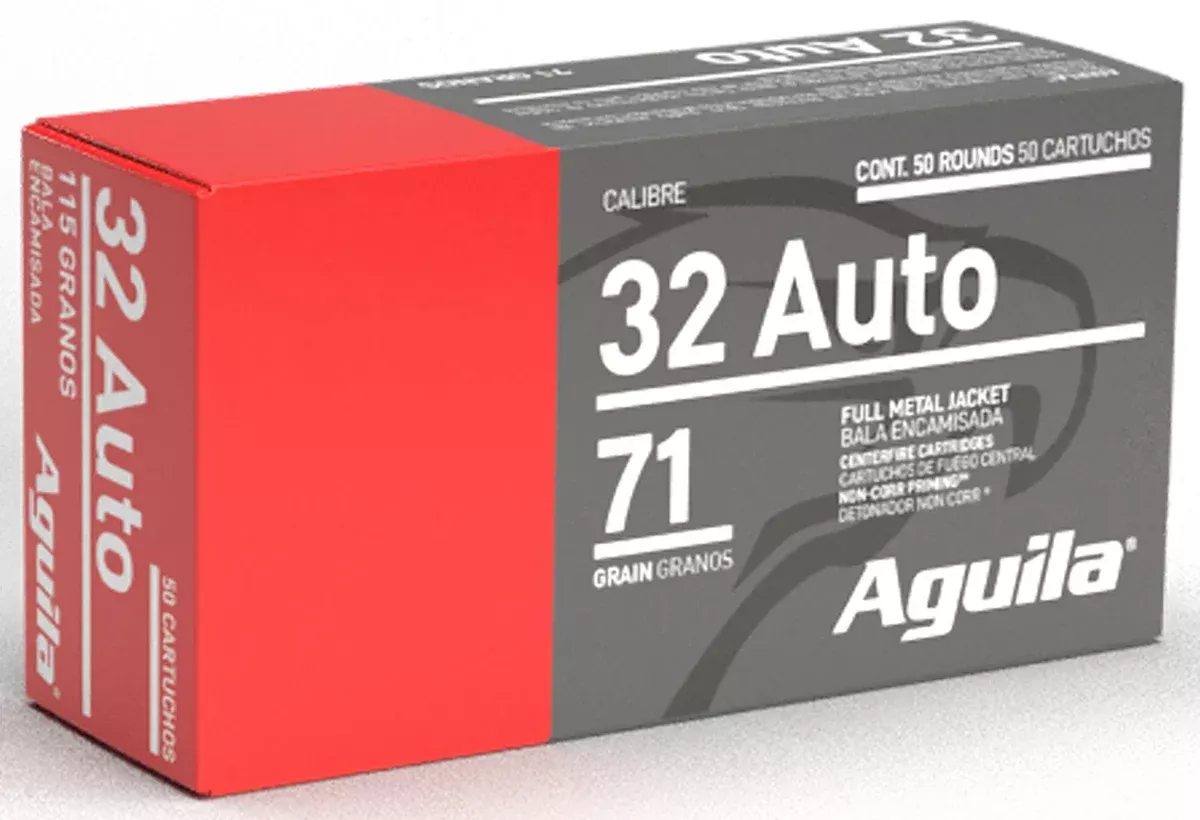 Aguila 1E322110 32ACP 71gr Full Metal Jacket 50 Per Box/20 Case