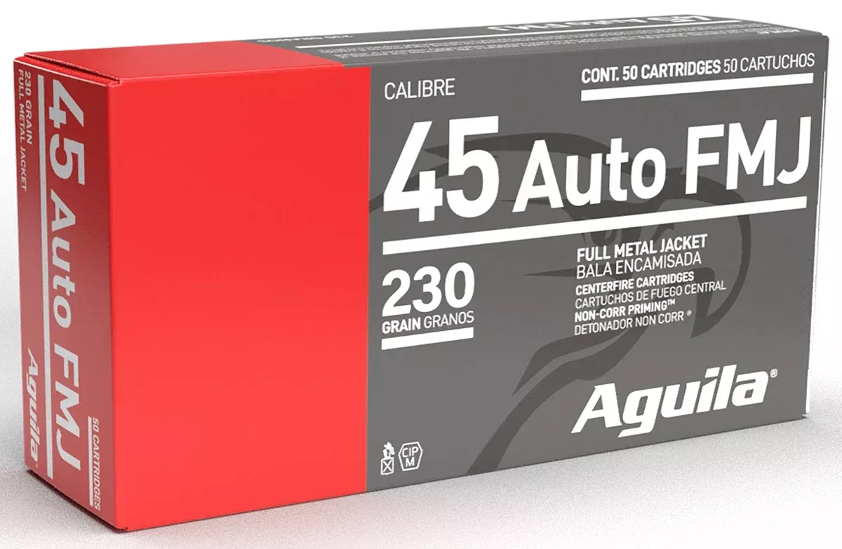 Aguila 1E452110 45ACP 230gr Full Metal Jacket 50 Per Box/20 Case