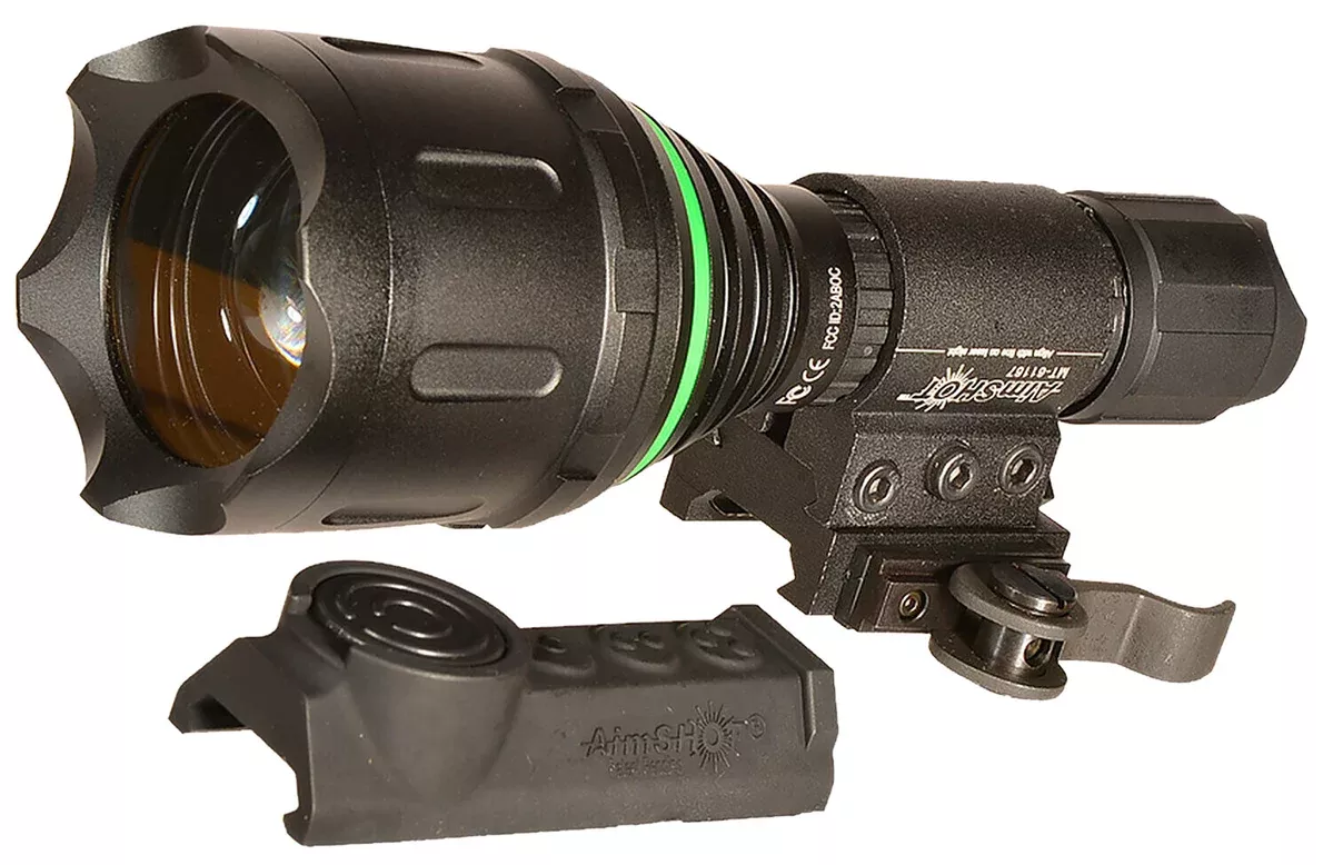 AimShot TZ980GR Wireless Flashlight (Green)Matte Black 400 Lumens Green LED