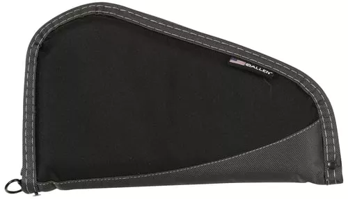 Allen 44411 DeluxeHandgun Case Black w/Gray Trim, Foam Padding, Non-Absorbent Lining & Lockable Zipper 11" L