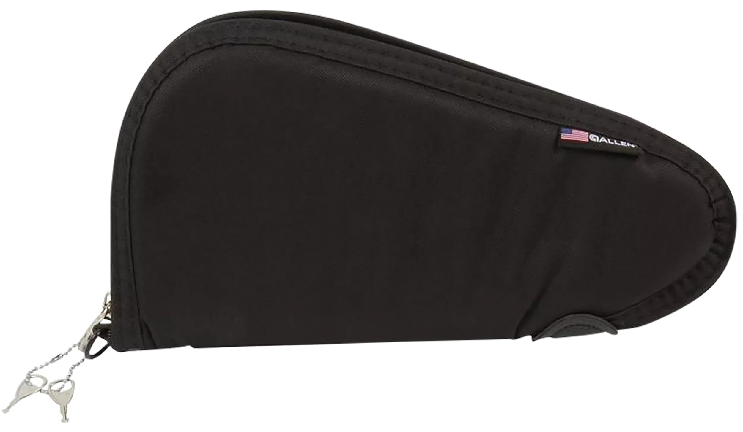 Allen 7411 Locking Handgun Case Black Endura, YKK Zippers & Foam Padding Includes 2 Keys 11" L
