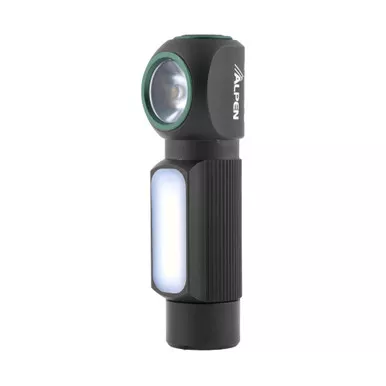 Alpen Optics Tek-Light Rechargeable Flashlight - 500 Lumens, Matte Finish, Black, 5 Illumination Settings, USB Charger, Includes Headband and Clip