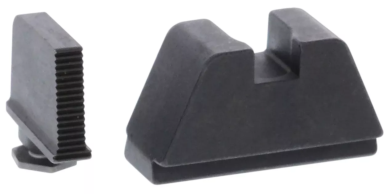 AmeriGlo GL470 Optic Compatible Sight Set for Glock2XL Tall Serrated Front Sight- Black Rear Sight