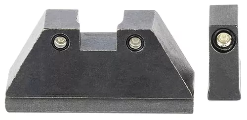 AmeriGlo GL813 Optic Compatible Sight Set for GlockXL Tall Green Tritium Black Outline Front Sight-Green Tritium Black Outline Rear Sight