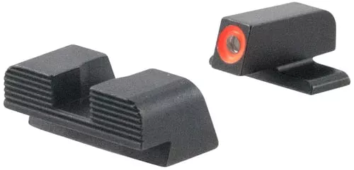 AmeriGlo SG434 Protector Sight Set for Sig SauerGreen Tritium Orange Outline Front Sight-Black Serrated Rear Sight