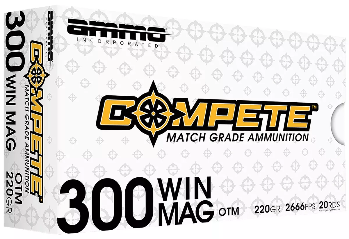 Ammo Inc 300WM190BTHPA20 Compete300WinMag 220gr Open Tip Match 20 Per Box/10 Case