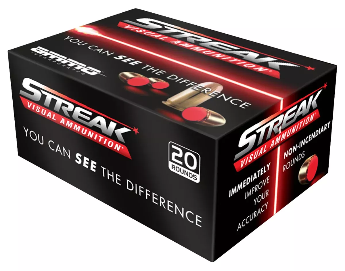 Ammo Inc 38125TMCSTRKRED Streak Visual38 Special 125 gr Total Metal Case (TMC) 20 Per Box/10 Cs