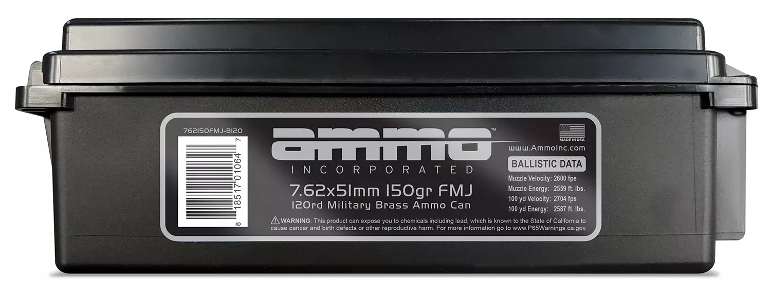Ammo Inc 762150FMJB120 Signature7.62x51mm NATO 150 gr Full Metal Jacket (FMJ) 120 Per Box/6 Cs