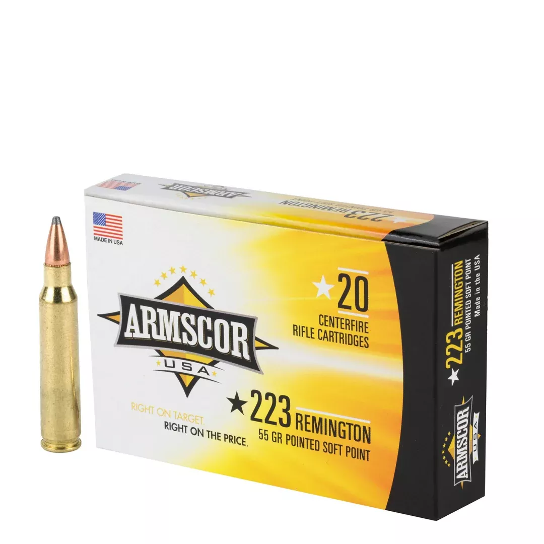 Armscor AC2232N USA223Rem 55gr Pointed Soft Point 20 Per Box/50 Case