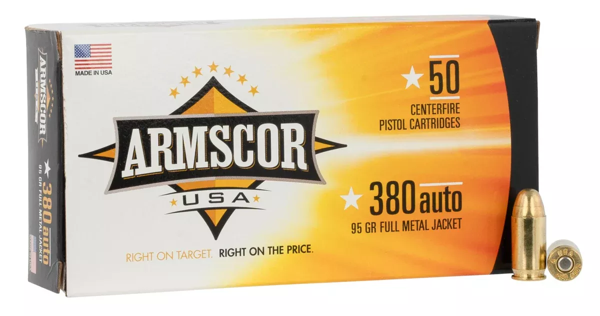 Armscor FAC3802N USA380ACP 95gr Full Metal Jacket 50 Per Box/20 Case