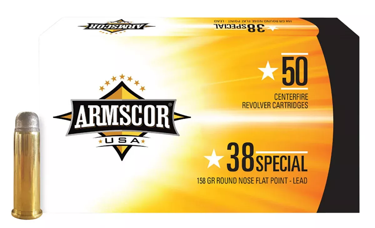 Armscor FAC385N USA38Special 158gr Lead Round Nose Flat Point 50 Per Box/20 Case