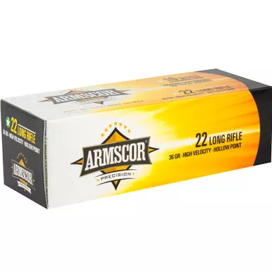 Armscor Precision 22LR Ammo 36 Grain High Velocity Hollow Point - 500 Round Value Pack