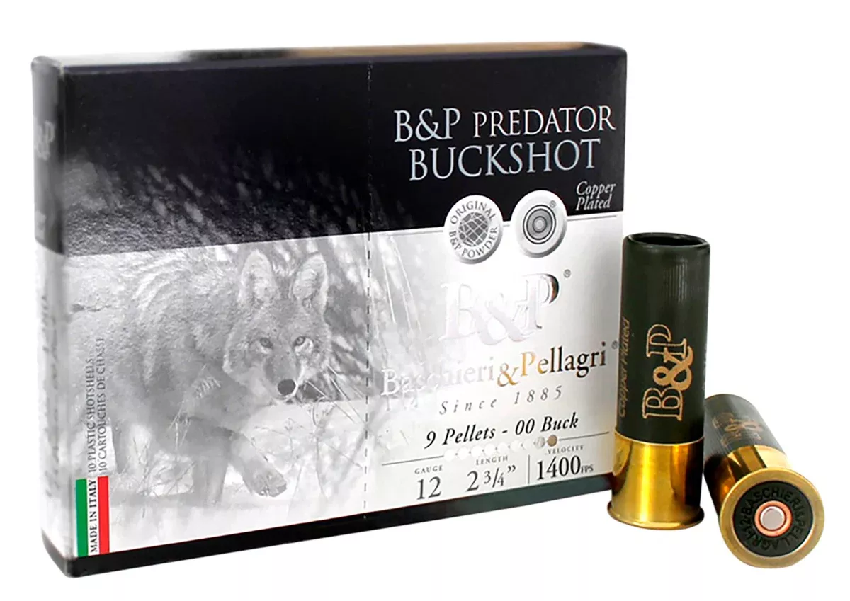 B&P 12B9PBK Predator12 Gauge 2.75" 1 1/5 oz 1400 fps 9 Shot 10 Bx/10 Cs