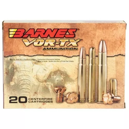 Barnes Bullets 22030 VOR-TX Safari470 Nitro Express 500 gr TSX Flat Base 20 Bx/ 10 Cs