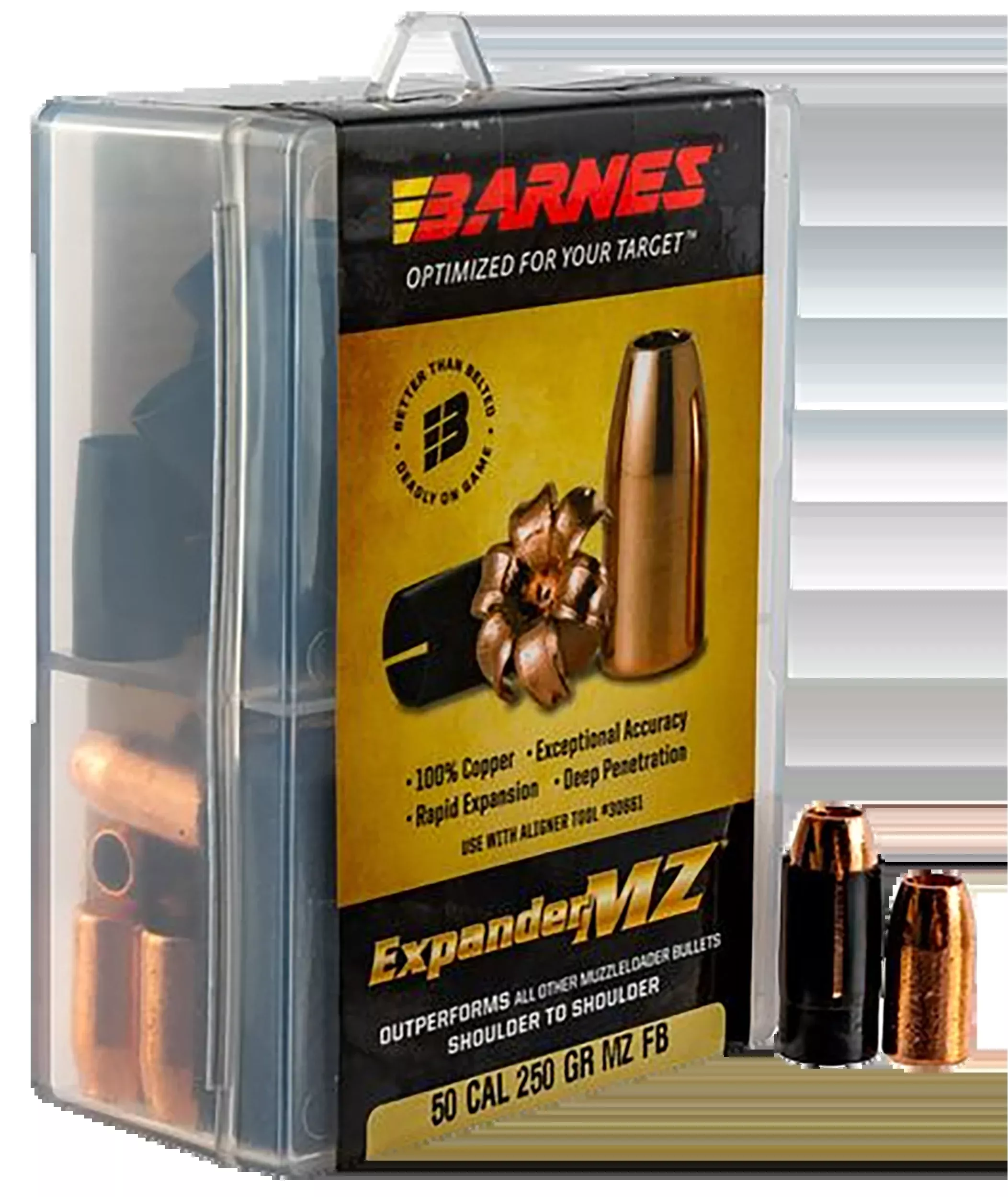 Barnes Bullets Expander MZ Muzzleloader 50 Cal 300gr Hollow Point 15-Rd