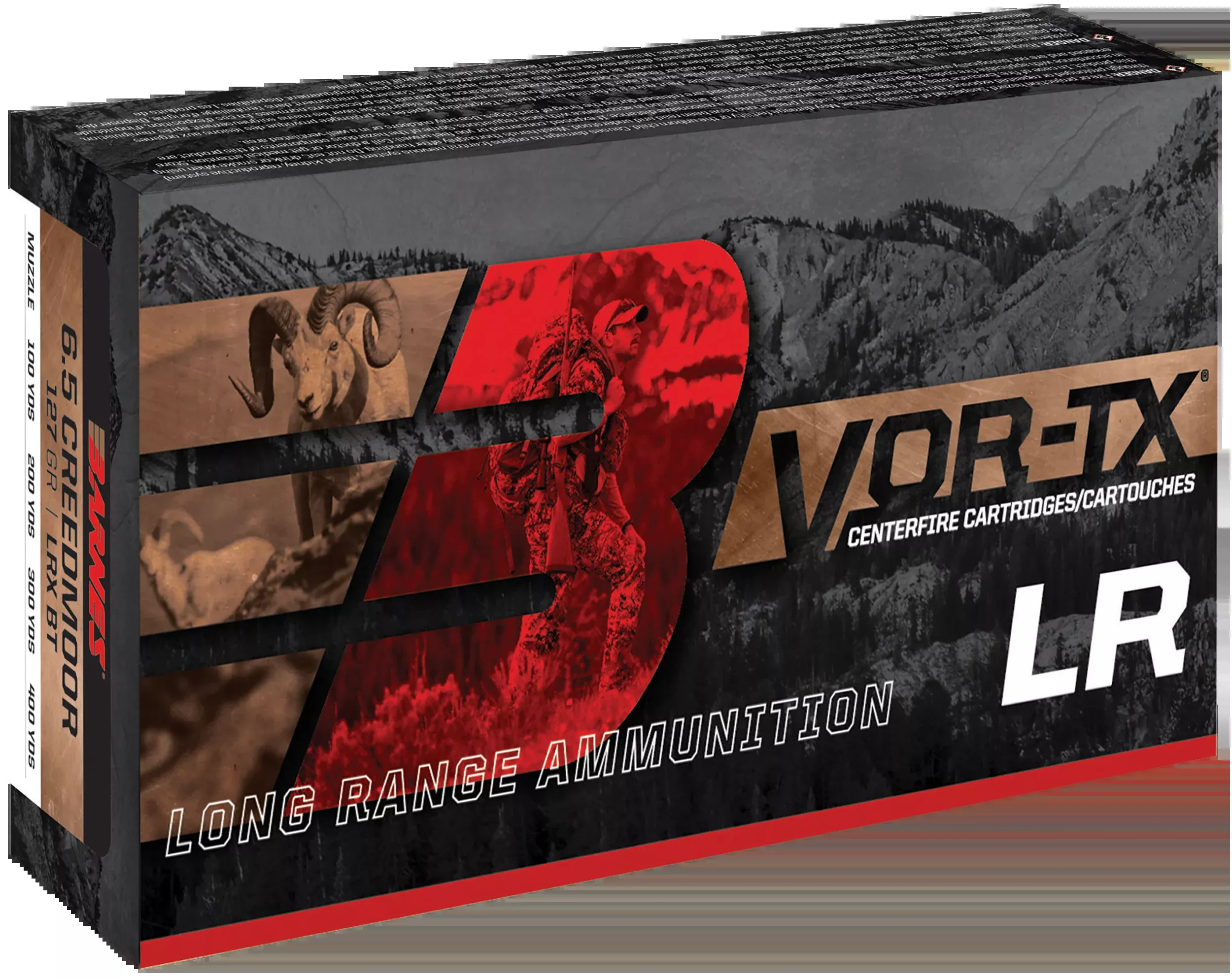 Barnes Bullets VOR-TX Long Range 338 RUM 250gr LRX Boat Tail - Box or Case