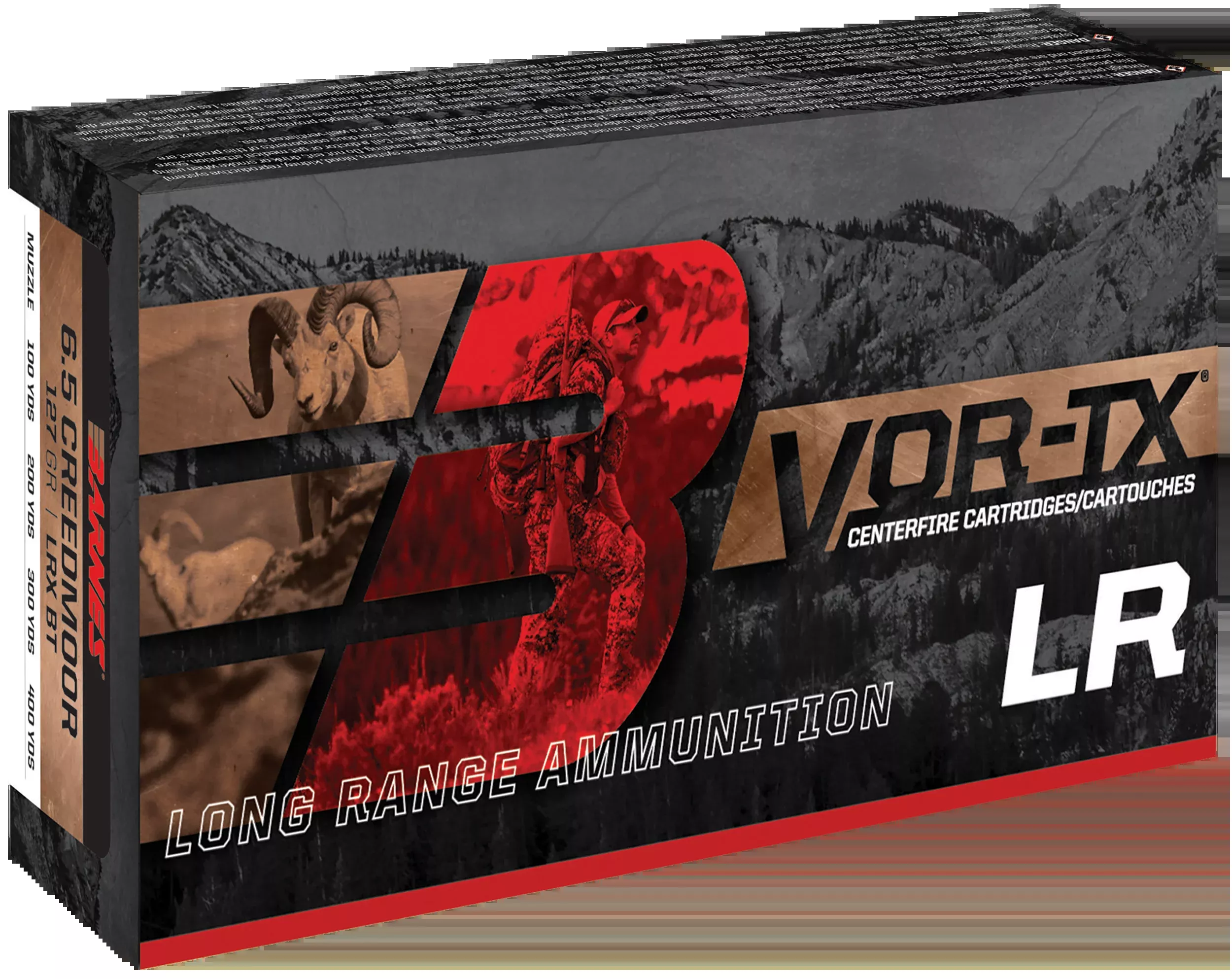 Barnes Bullets VOR-TX Long Range 375 RUM 270gr LRX Boat Tail 20 Rd Box - Box or Case