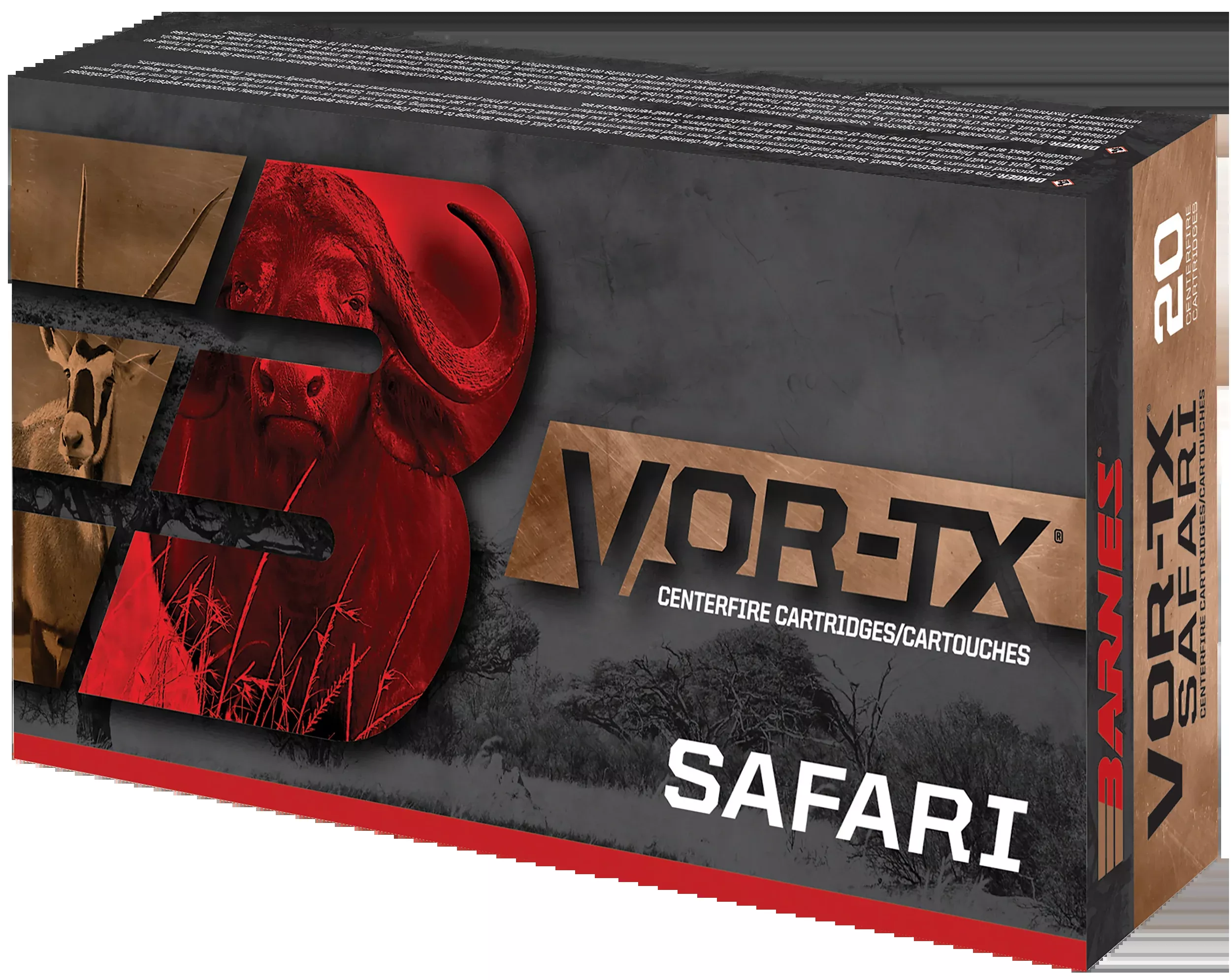 Barnes Bullets VOR-TX Safari 500 Nitro Express 570gr Round Nose Banded Solid 20 Rd - Box or Case