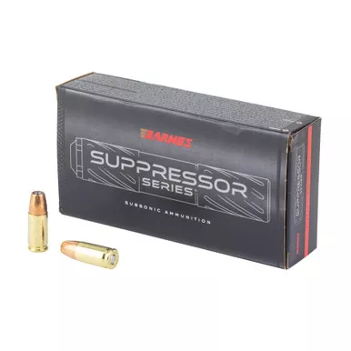 Barnes Suppressor Series 9mm Ammunition 147gr Sierra JHP 50rd Box - 50 Rounds per Box
