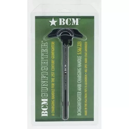 BCM GFHMOD3X3556 BCMGunfighter Charging Handle with Mod 3x3 Latch AR-15 Black Hardcoat Anodized 7075 Aluminum